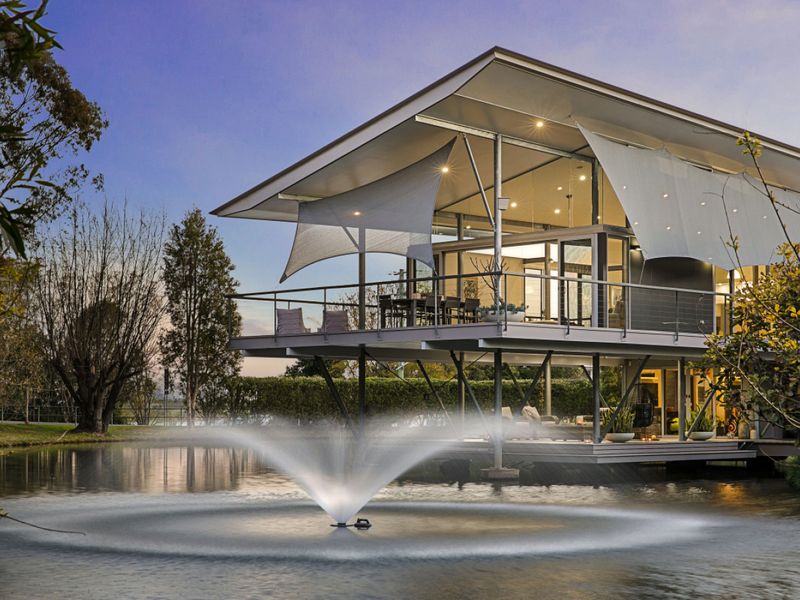 Hunter Valley Trophy Home Suspended Above Its Own Lake For Sale
